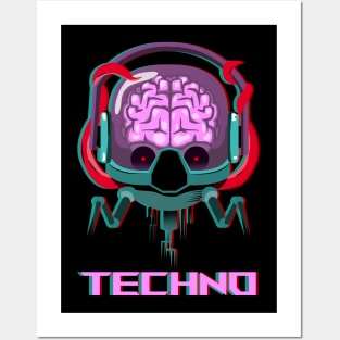 Techno Alien Rave Music Dance Festival Gift Posters and Art